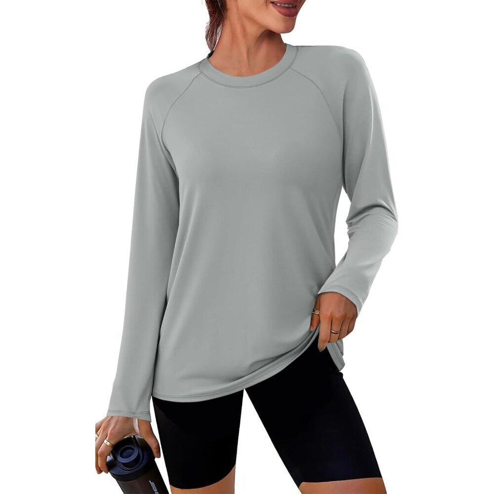 Women’s Long Sleeve Workout Sun Shirt UPF 50+ UV Protection Running Hiking Gym